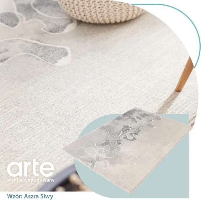 Koberec Agnella Isfahan Aszra sivý