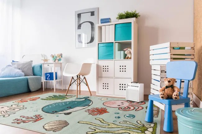 Detský koberec Funky Top Aquario mätový