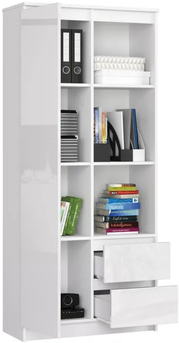 Regál R11 R80 1D 2SZ CLP biely / biely lesk