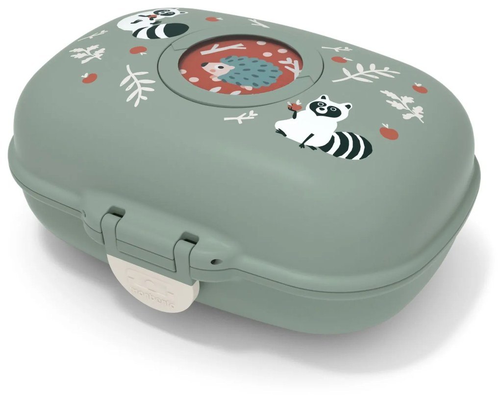 monbento Desiatový box Monbento Gram Green Raccoon 600 ml