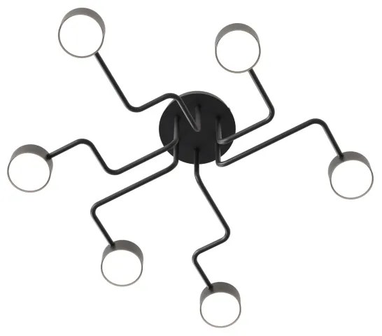 Luster na tyči KURAGE 6xGX53/12W/230V čierna