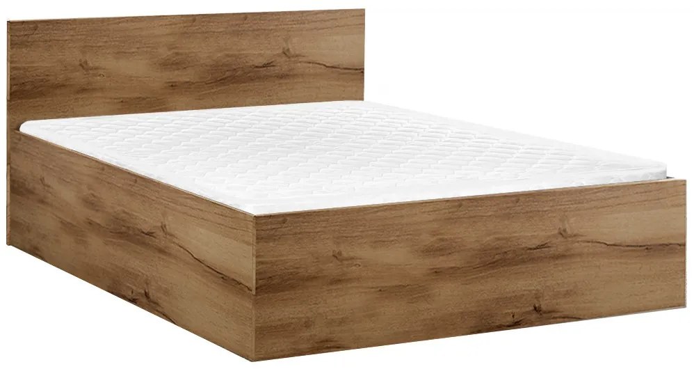 Posteľ SOFIA 180 x 200 cm, dub artisan Rošt: S latkovým roštom, Matrac: Matrac COCO MAXI 20 cm