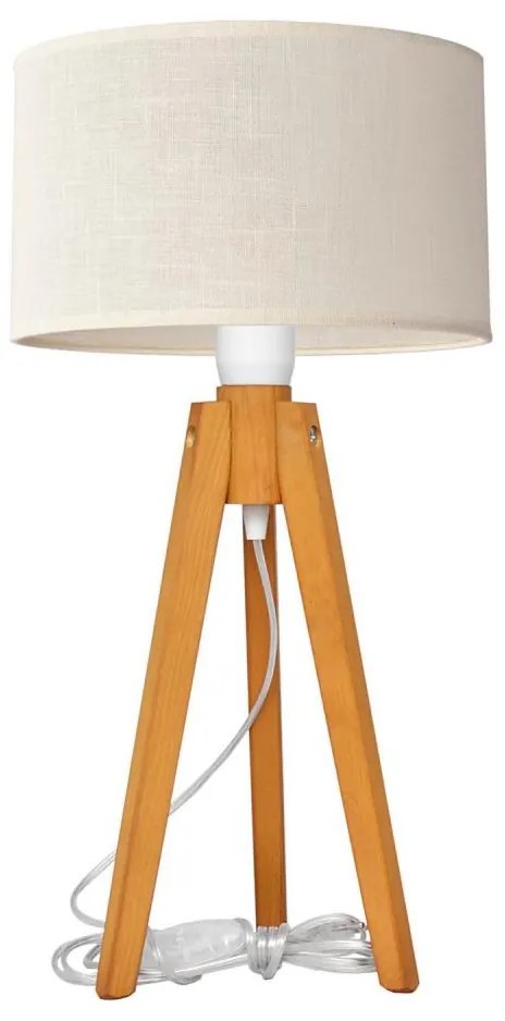 Stolná lampa ALBA 1xE27/15W/230V krémová/dub