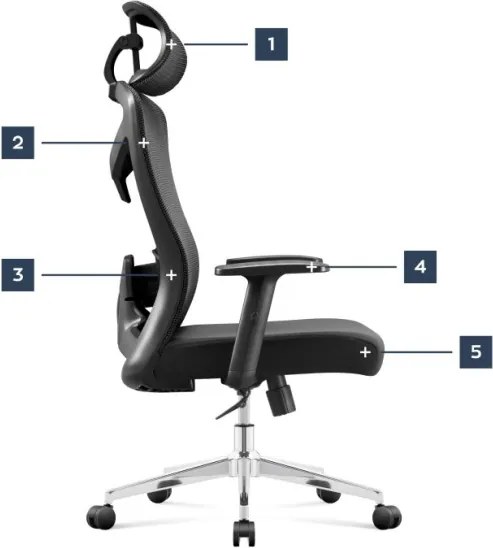 Kancelárska stolička Manager 2.6 Black