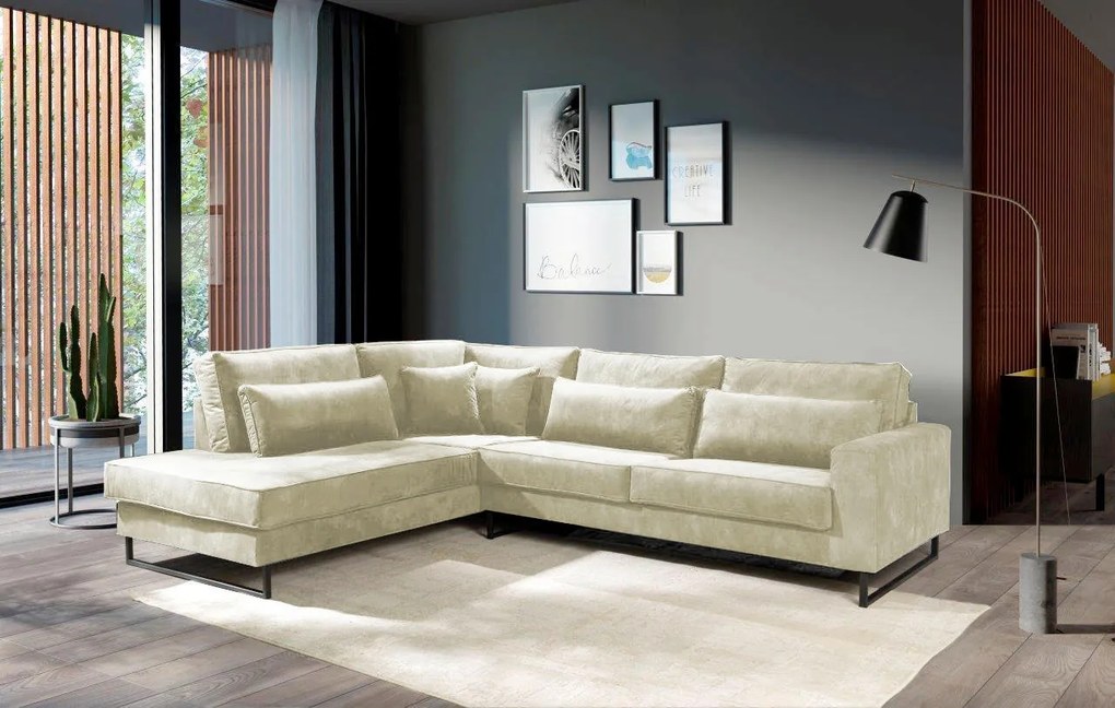 XXXLutz ROHOVÁ SEDAČKA, textil, kompozitné drevo, béžová MID.YOU - Sedačky - 000694010022