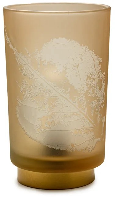 Ružová sklenená LED lampička PINNY, 15 cm