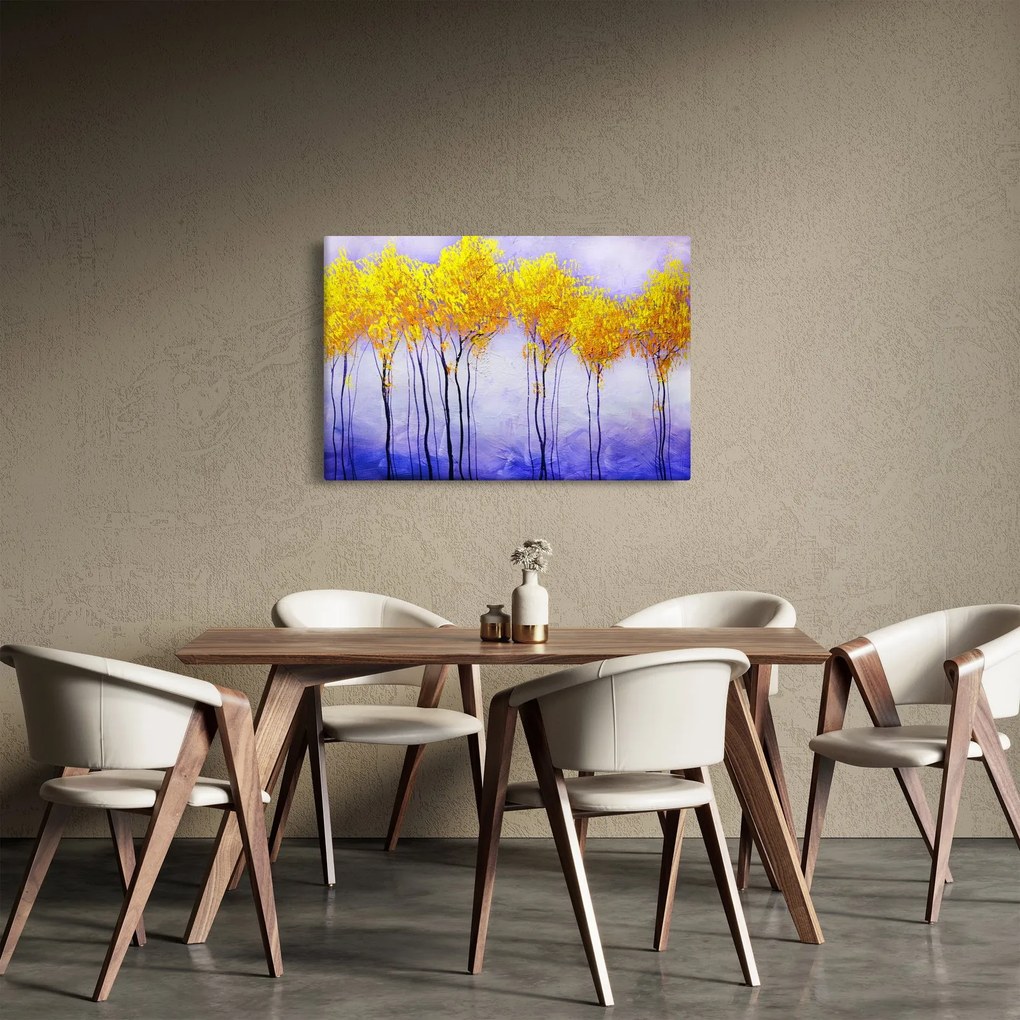 Obraz žltých stromov (90x60 cm)