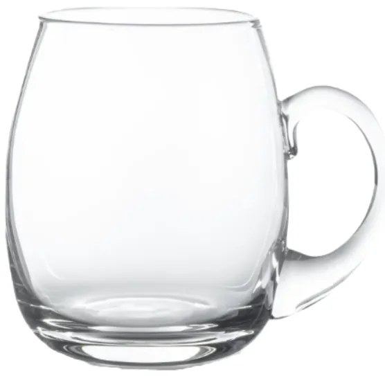 Ručne fúkaný okrúhly polliter na pivo s gravírovaním Chmeľ 500 ml 1KS
