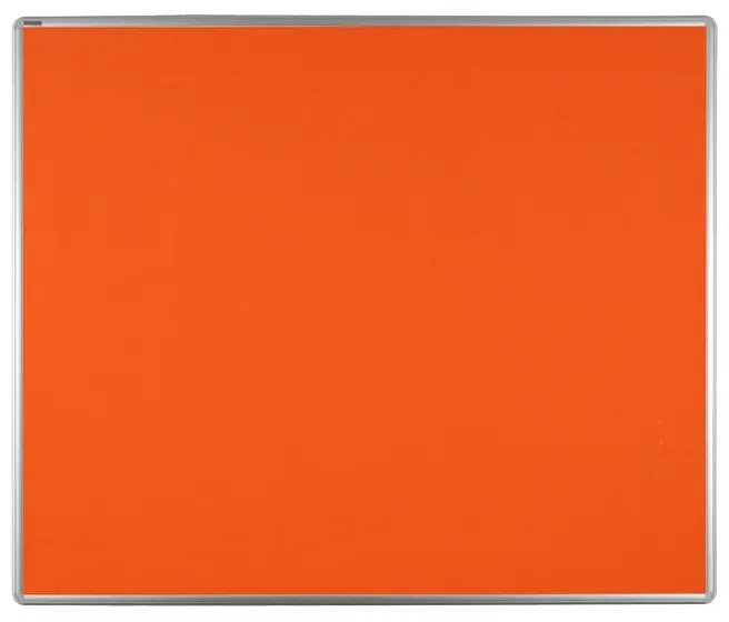 Textilná nástenka ekoTAB v hliníkovom ráme, 1200 x 900 mm, oranžová