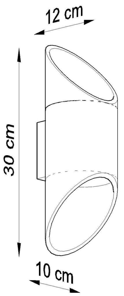 Nástenné svietidlo Penne 2, 1x biele kovové tienidlo