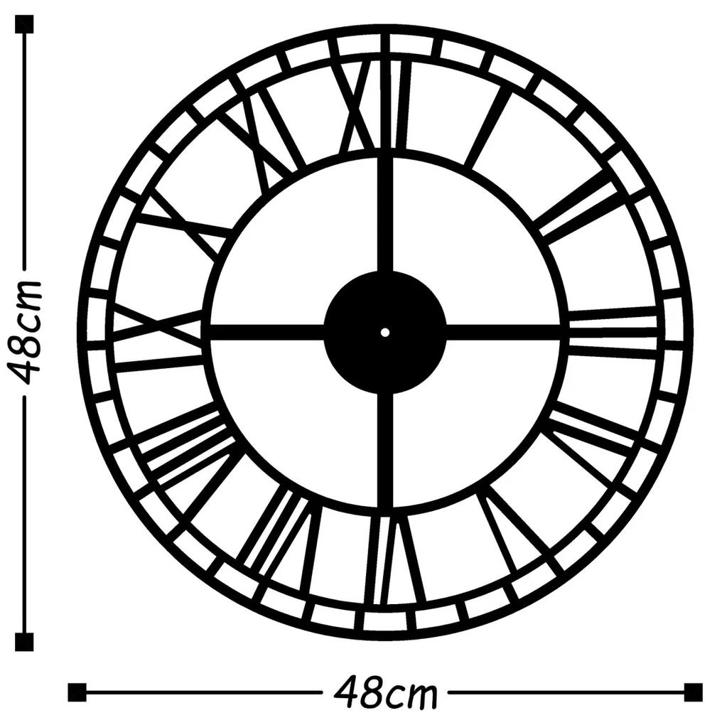 Dekoratívne nástenné hodiny Metala 48 cm čierne