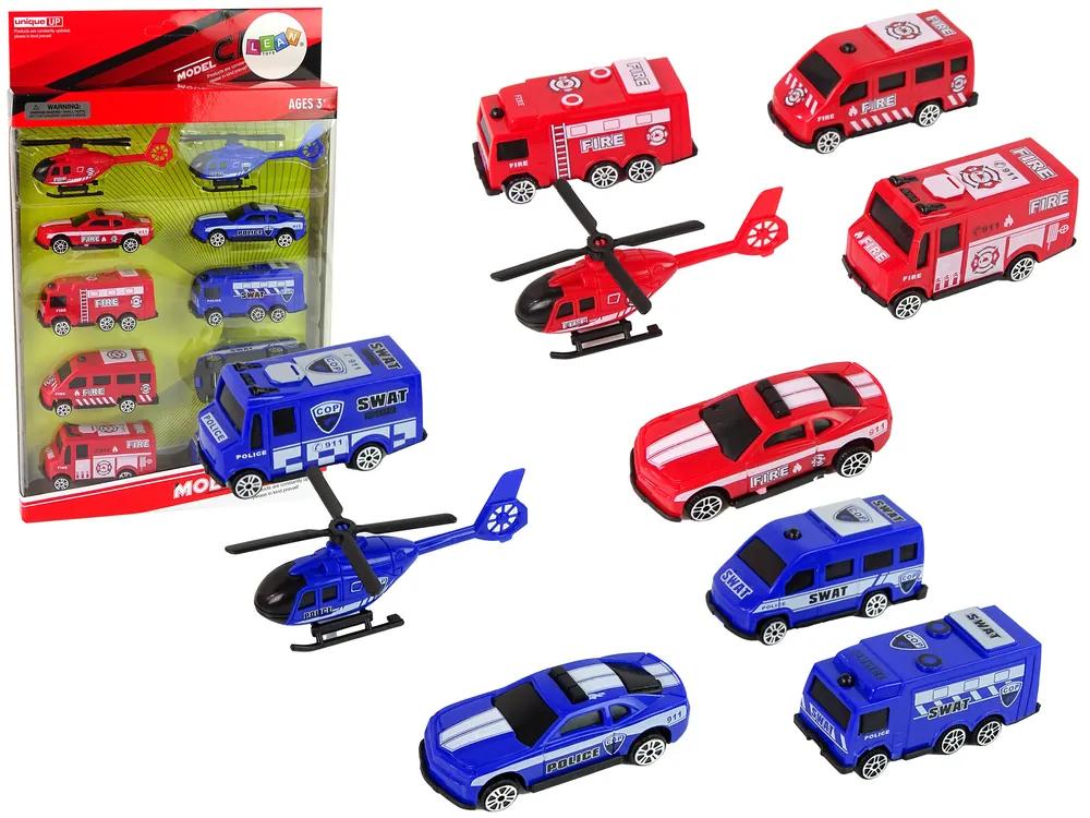 Lean Toys Sada 10 záchranných vozidiel