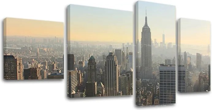 Obraz na stenu 4 dielny MESTO / NEW YORK ME117E40 - 90x50 cm