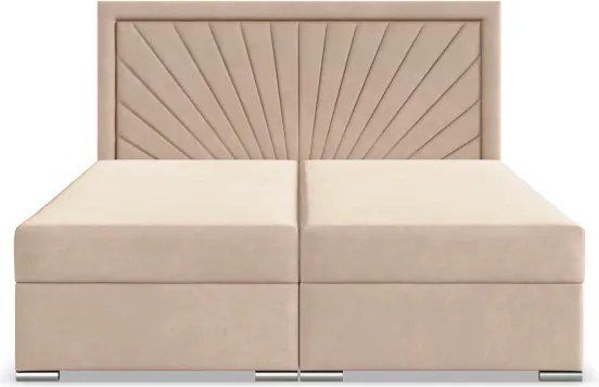 Manželská posteľ VICENZA Velvet 160×200 cm béžová