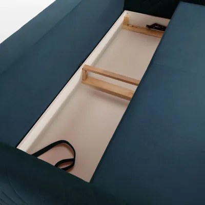 Velúrová pohovka v námorníckej modrej ROMA