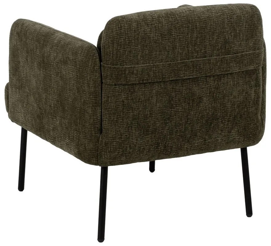 Zelené ženilkové kreslo Bind – Ixia