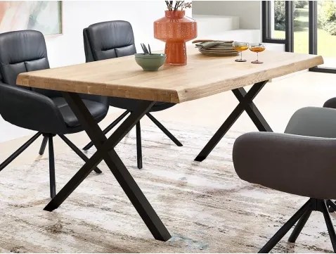 Jedálenský stôl z dubového dreva Chris X, 160x90 cm%