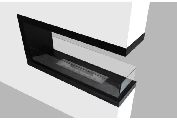 InFire - Rohový BIO krb 100x50 cm 3kW obojstranný