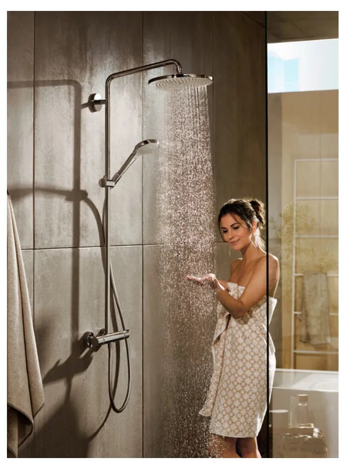Hansgrohe Croma Select S, Showerpipe 280 1jet EcoSmart 9 l/min s termostatom, chróm, HAN-26794000