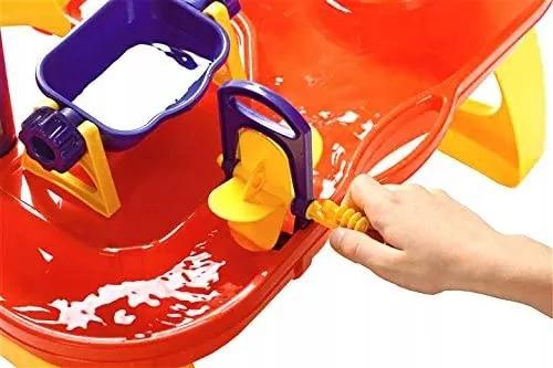 Detský interaktívny hrací stolík - vodný svet | červeno-žltý