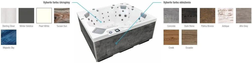 Hanscraft Vírivka SAPPHIRE OKA3 Sterling silver Concrete