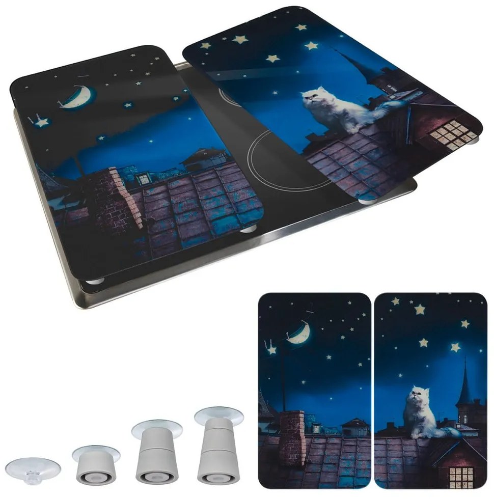 Kryty na sporák v súprave 2 ks z tvrdeného skla 30x52 cm - Maximex