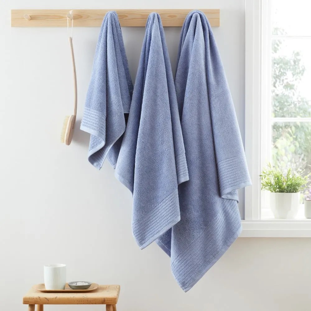 Modrý froté uterák z egyptskej bavlny 50x85 cm – Bianca