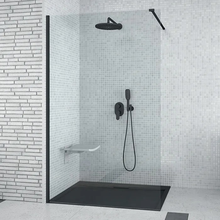 Besco Sprchovací kút Walk-In AVEO B 90 (100, 110, 120, 130, 140), výška 195 cm - bez vaničky BESCO-Rozmery: šírka: 100