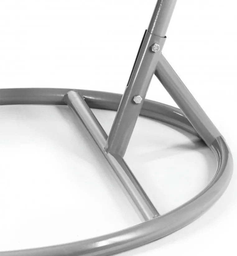 Sivý stojan na závesné hojdacie kreslo