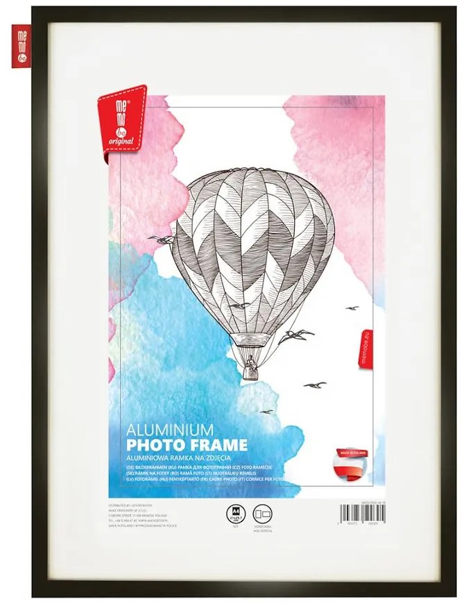 Fotorámik hliníkový čierna 32x22 cm