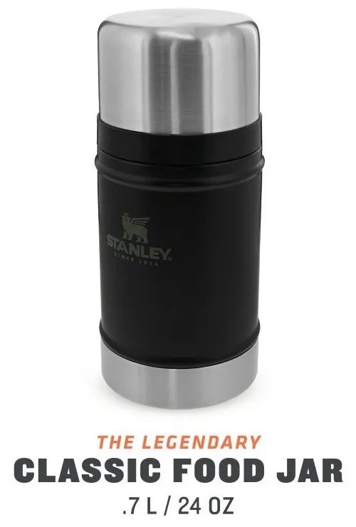 Čierna termoska na jedlo z nehrdzavejúcej ocele 700 ml Legendary Classic Black – Stanley