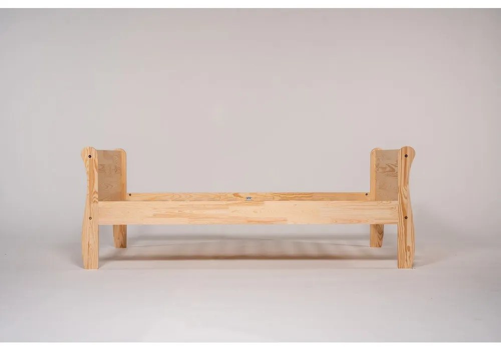 Detská posteľ z borovicového dreva s roštom 90x160 cm v prírodnej farbe Roma – Adeko