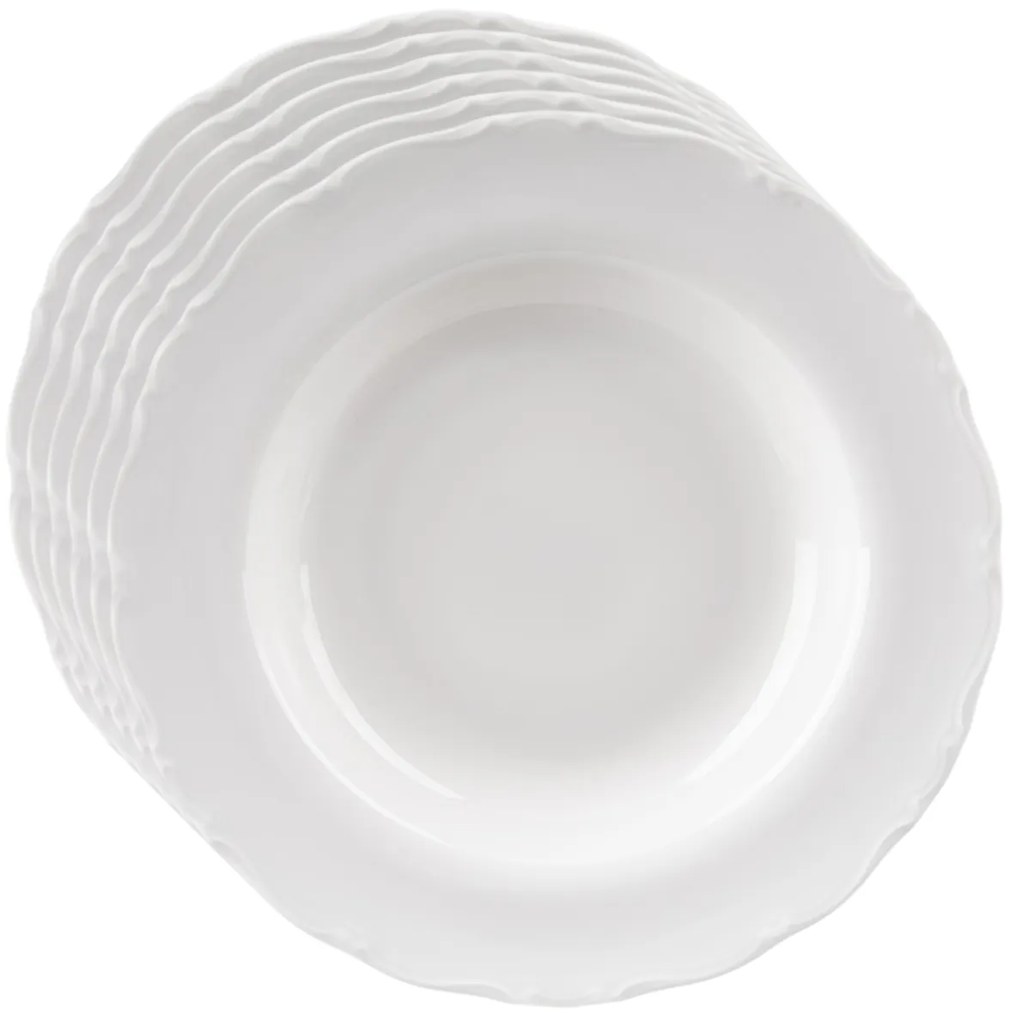 Orion Súprava porcelánových hlbokých tanierov Mona lem 6 ks, 23 cm