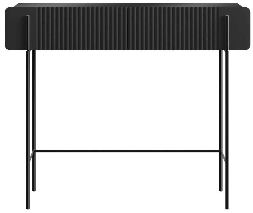 Toaletný stolík Malmi 100 cm - čierny mat / čierna