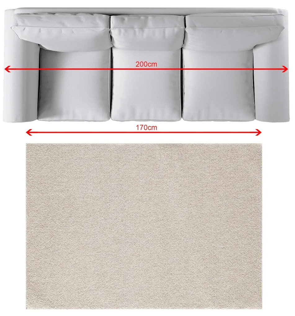 Koberec Solaro linen grey 120x170 cm