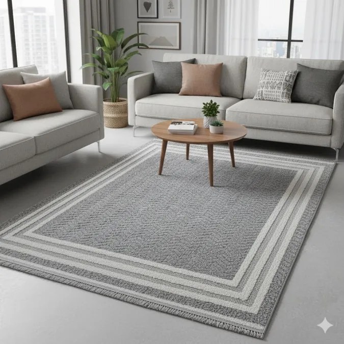 DC Koberec Milano 090 sivá krémová Rozmer: 80×200 cm