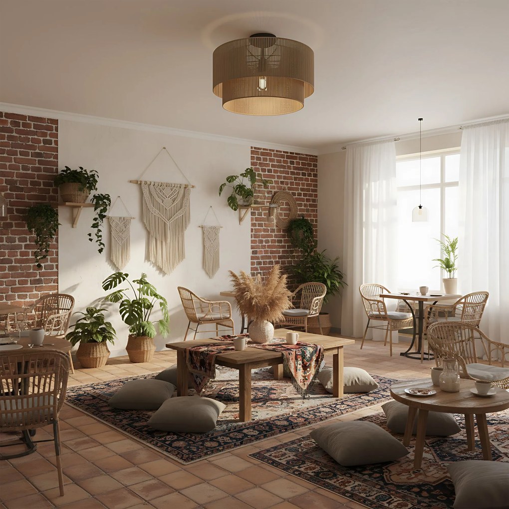 Toolight Toolight, závesné svietidlo 46cm, 1xE27, APP1838-1F, hnedá, OSW-01669