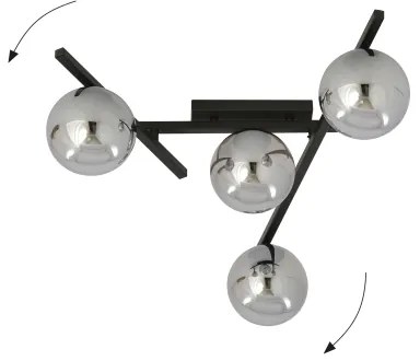 Stropné svietidlo SMART 4xE14/10W/230V čierna/šedá