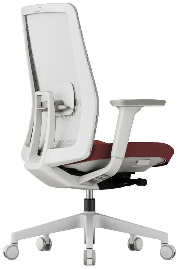 OFFICE MORE -  OFFICE MORE Kancelárska stolička K10 WHITE červená