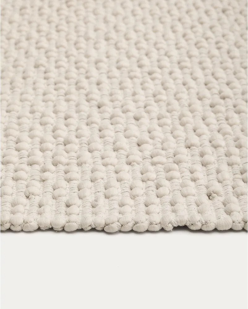 Krémový ručne tkaný koberec s prímesou bavlny 160x230 cm Mascarell – Kave Home