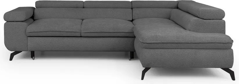 Sivá ženilková rohová pohovka (pravý roh/do L) Marbeya – Ropez