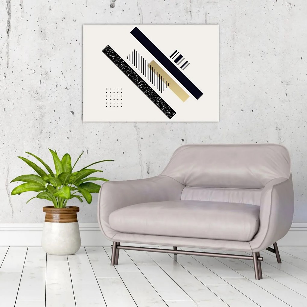 Sklenený obraz - Geometrické tvary N⁰5 (70x50 cm)