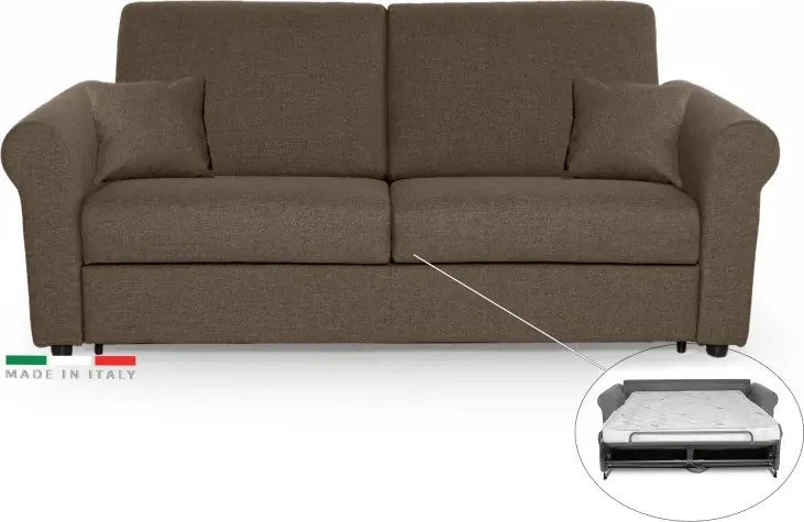 Rozkladacia POHOVKA NA KAŽDODENNÉ SPANIE SAVONA, hnedá (penelope 04), 140