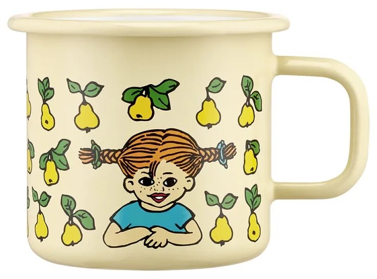 Hrnček Pippi Fruits 0,37l, smalt / žltý
