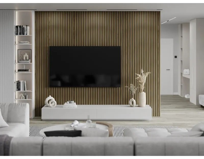 Mexen Lam-F, akustické stenové lamely 275 × 31,5 cm, filc 6 mm, dub klasický, S105-275317-2812-072