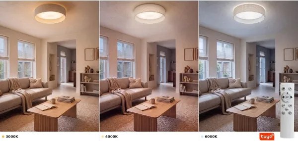 BRILAGI - LED stmievateľné svietidlo VELVET SM. 36W/230V 3000-6000K priemer 55 cm krémové WT + diaľkový ovládač