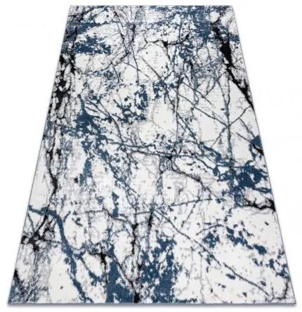 Moderný koberec COZY 8871 Marble, Mramor - Štrukturálny, dve vrstvy rúna, modrá Veľkosť: 80x150 cm