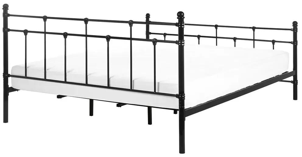 Manželská posteľ 180 cm LUXO (s roštom) (čierna). Vlastná spoľahlivá doprava až k Vám domov. 1007327