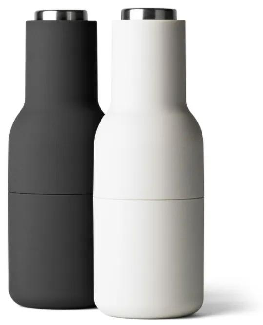 Audo (Menu) Mlynčeky na soľ a čierne korenie Bottle, set 2ks, ash-carbon, steel lid