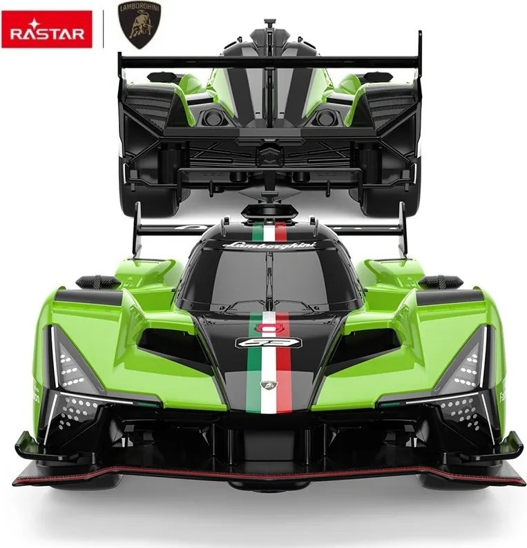 RASTAR Diaľkovo ovládané RC auto Lamborghini SC63 LMDh 1:24, čierno-zelené (Rastar)